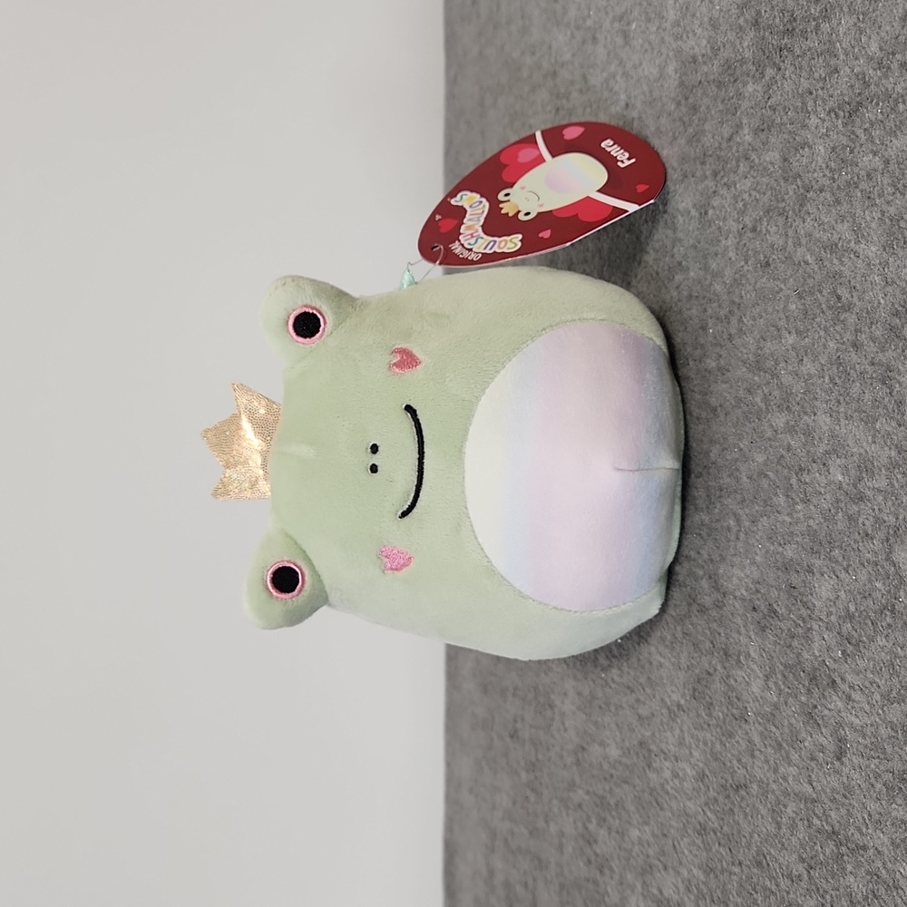 Fenra 6" Squishmallow stuffed animal Pastel Valentines Day Frog with crown